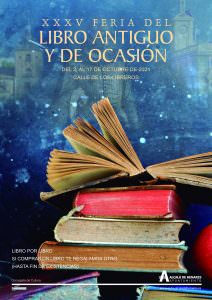 Cartel feria libro antiguo y de ocasión alcalá de henares