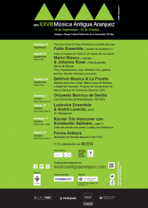 cartel XXVIII Festival de Música Antigua de Aranjuez