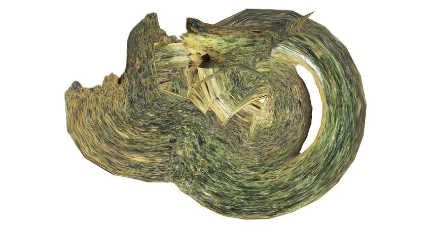 Un lago de jade verde