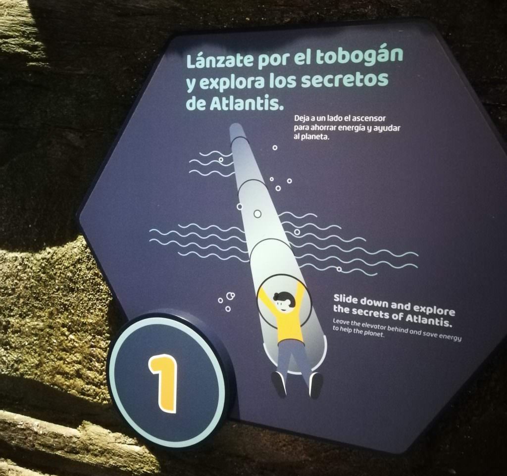 Cartel Tobogán Atlantis Aquarium